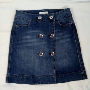 White House Black Market jean skirt